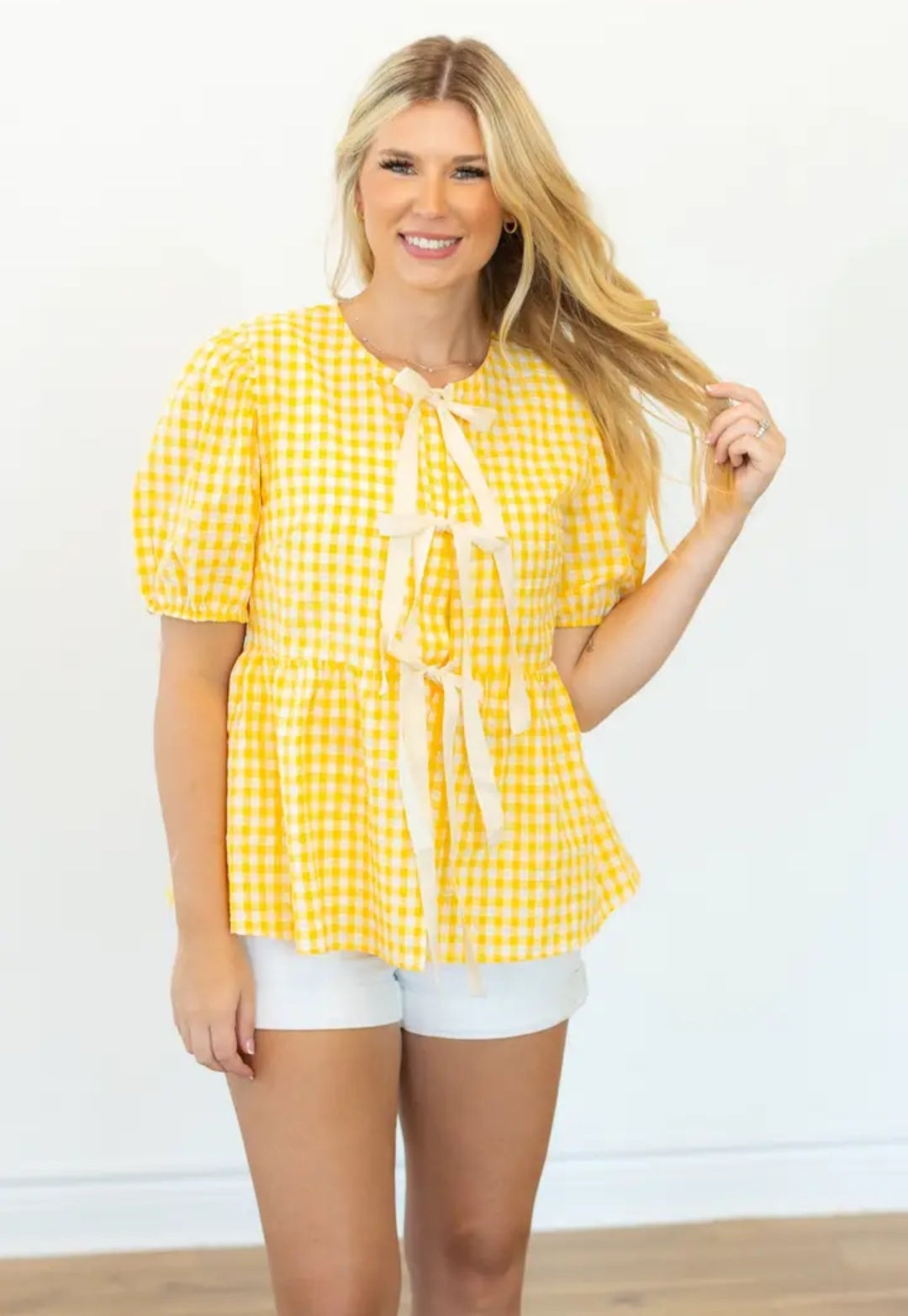 Yellow Gingham Blouse